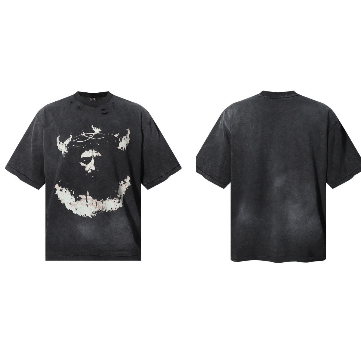 Saint Michael Vintage Washed Graphic Print Loose Streetwear T-Shirt