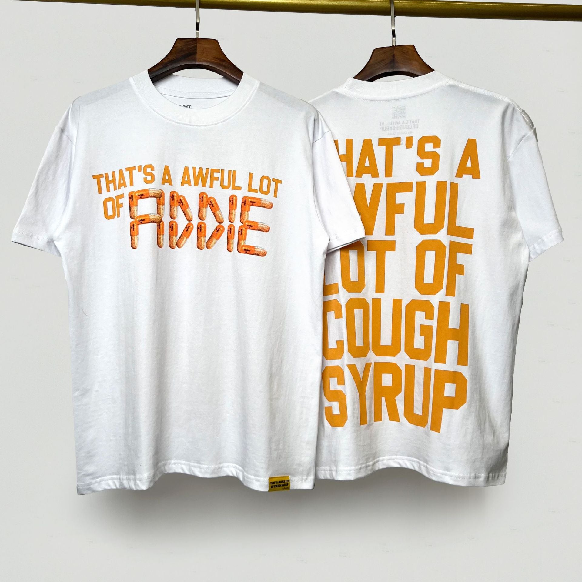 ALOCS Cough Syrup Letter Graphic Short Sleeve Tee Streetwear Unisex