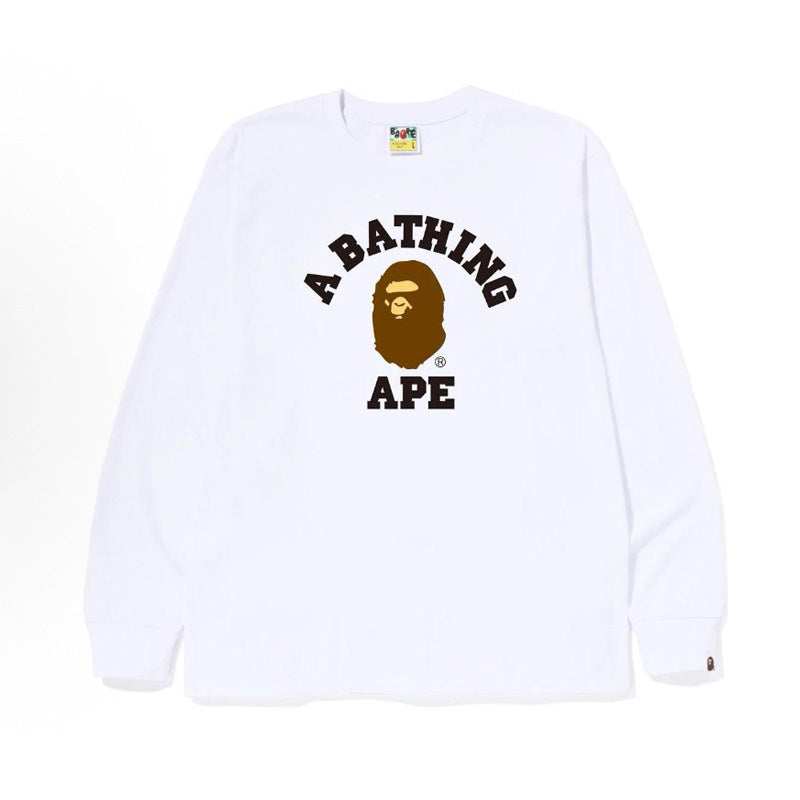 Bape Baby Milo Camo Ape Head Graphic Oversized Long Sleeve Tee Street