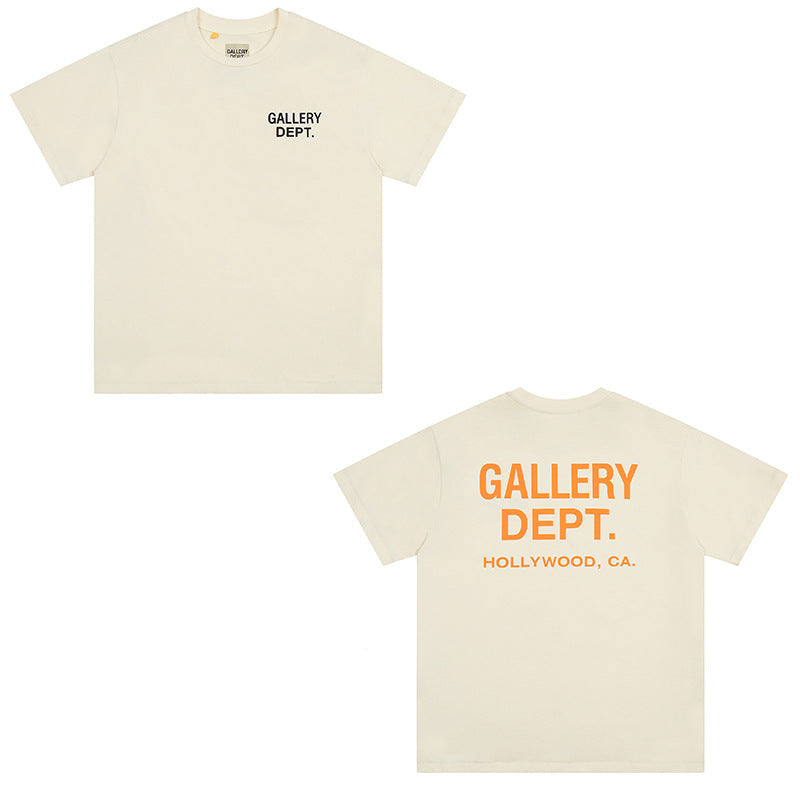 Gallery Dept Vintage Print Loose Short Sleeve Streetwear T-Shirt