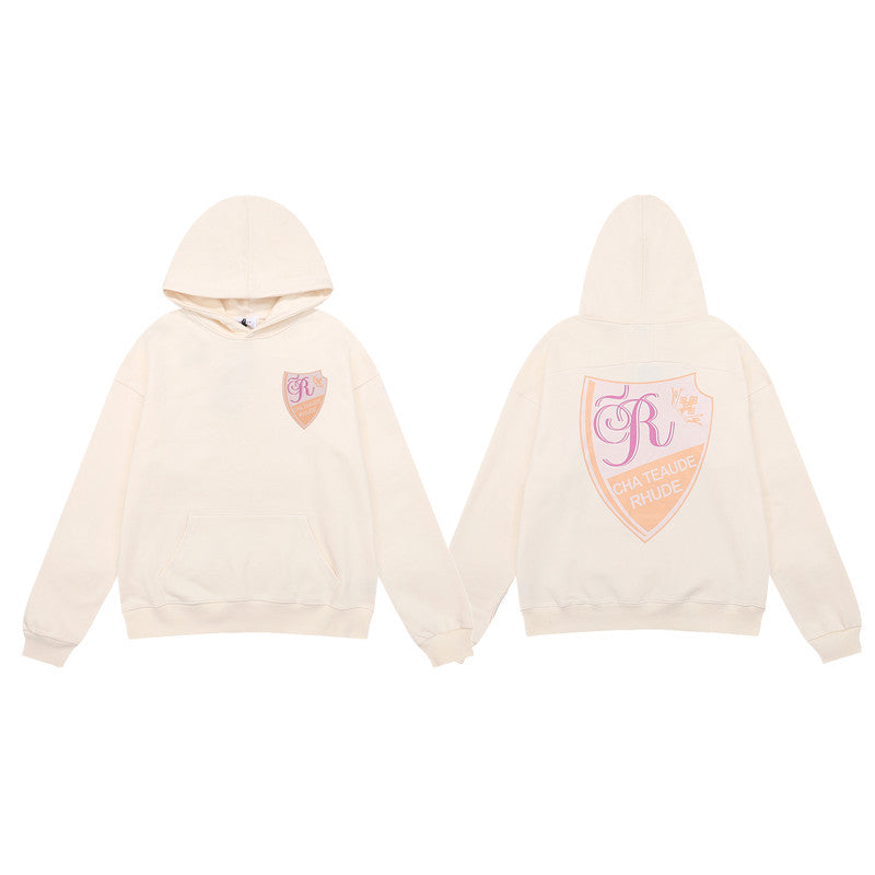 Rhude Cartoon Letter Hoodie Streetwear Cotton Pullover Sweatshirt