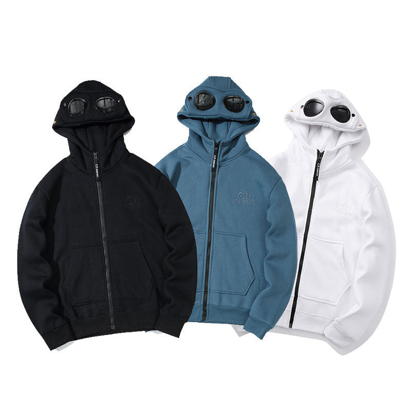 C.P. Company Goggle Zip Hoodie Lens Detail Sweatshirt