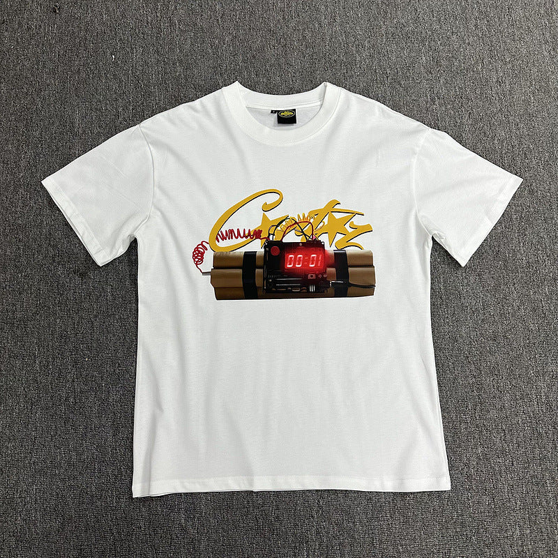 Corteiz Logo Letter Print Crew Neck Short Sleeve T‑Shirt Unisex