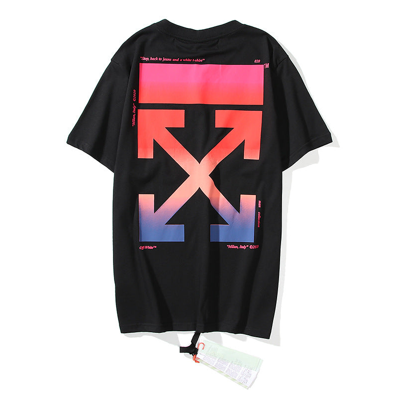Off White Arrow Graphic Print Short Sleeve Tee Streetwear Unisex