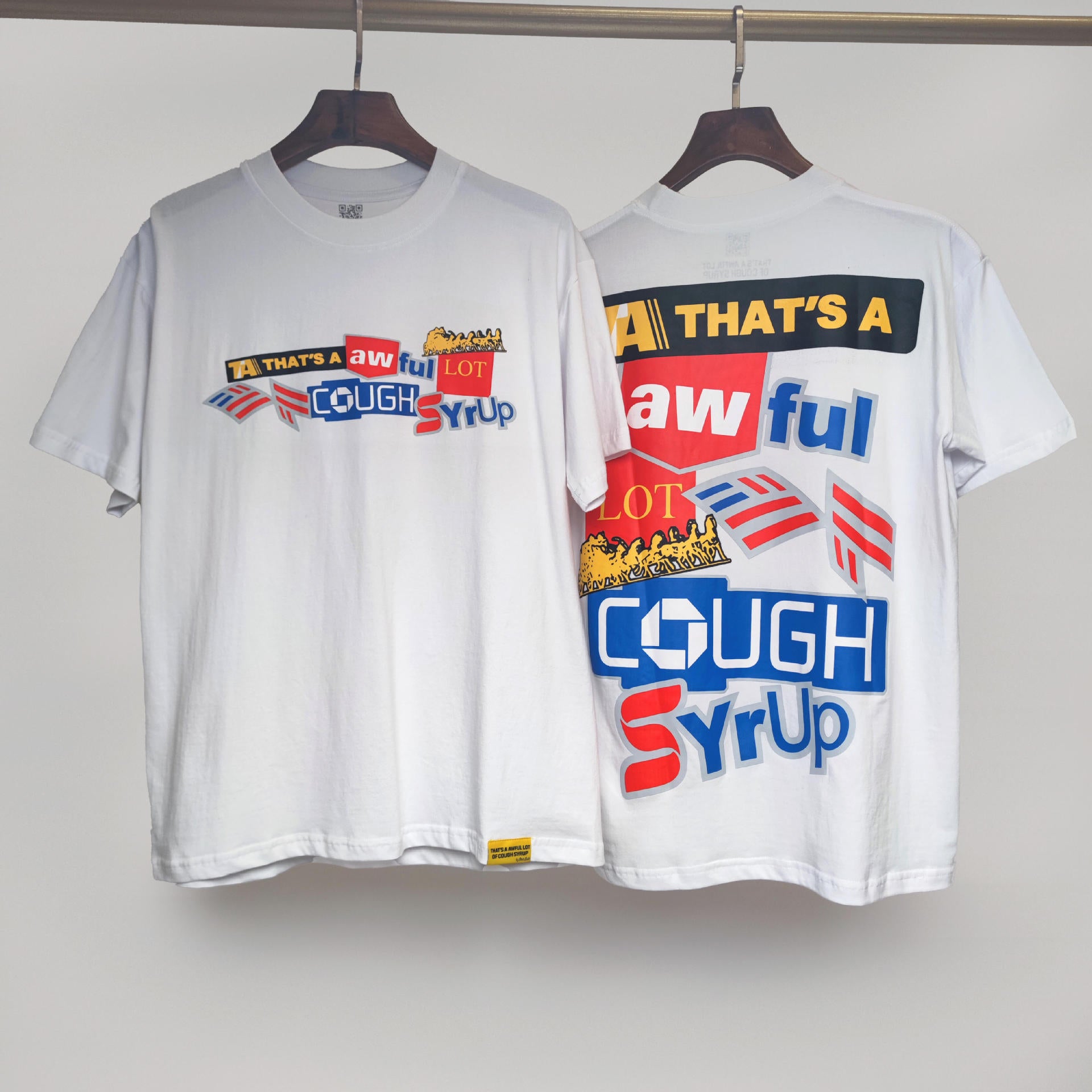 ALOCS Cough Syrup Letter Graphic Short Sleeve Tee Streetwear Unisex