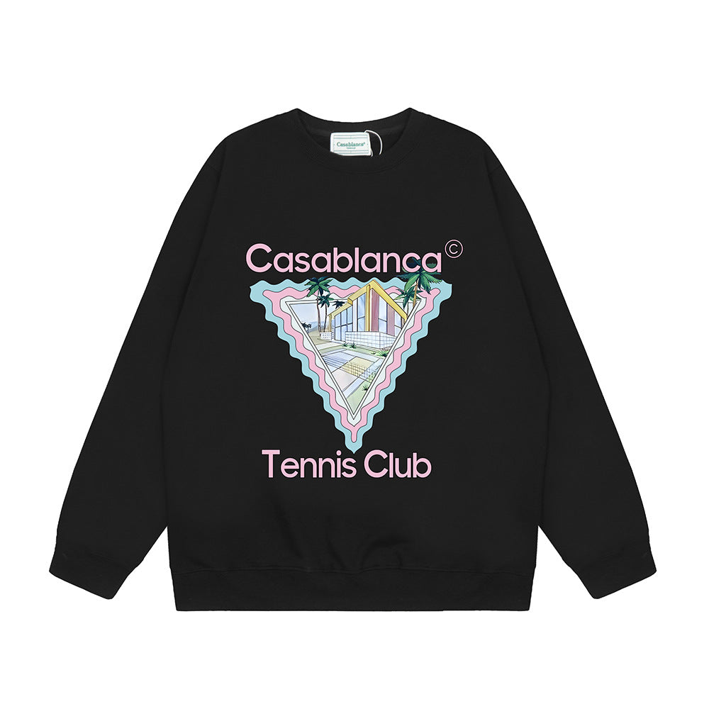 Casablanca Graphic Print Crew Neck French Terry Sweatshirt Unisex