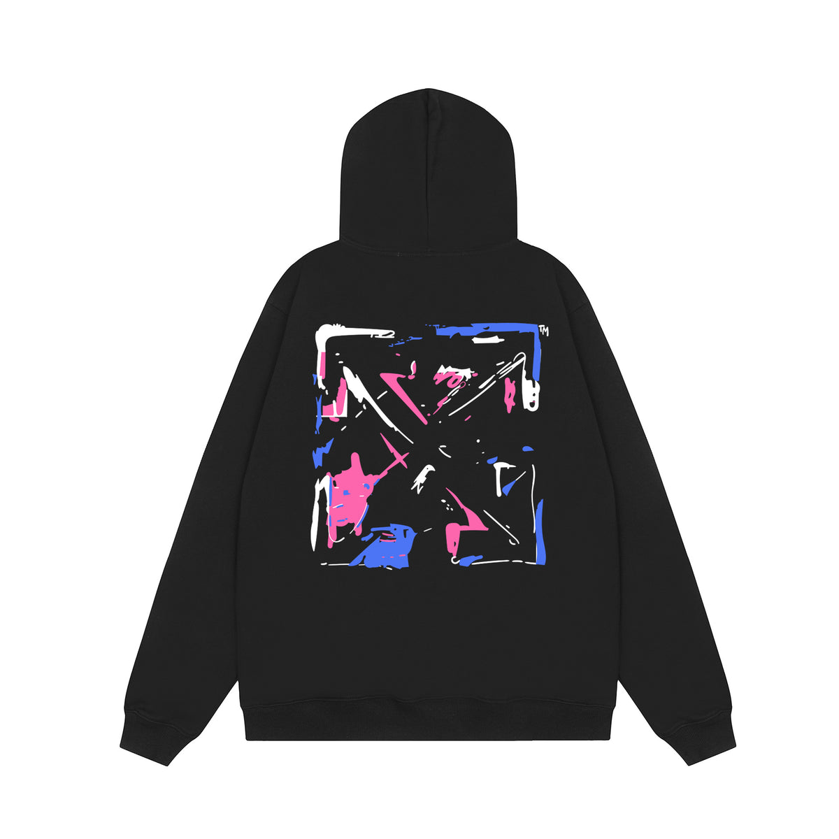 Off‑White Multi‑Arrow Abstract Graphic Oversized Hoodie Streetwear