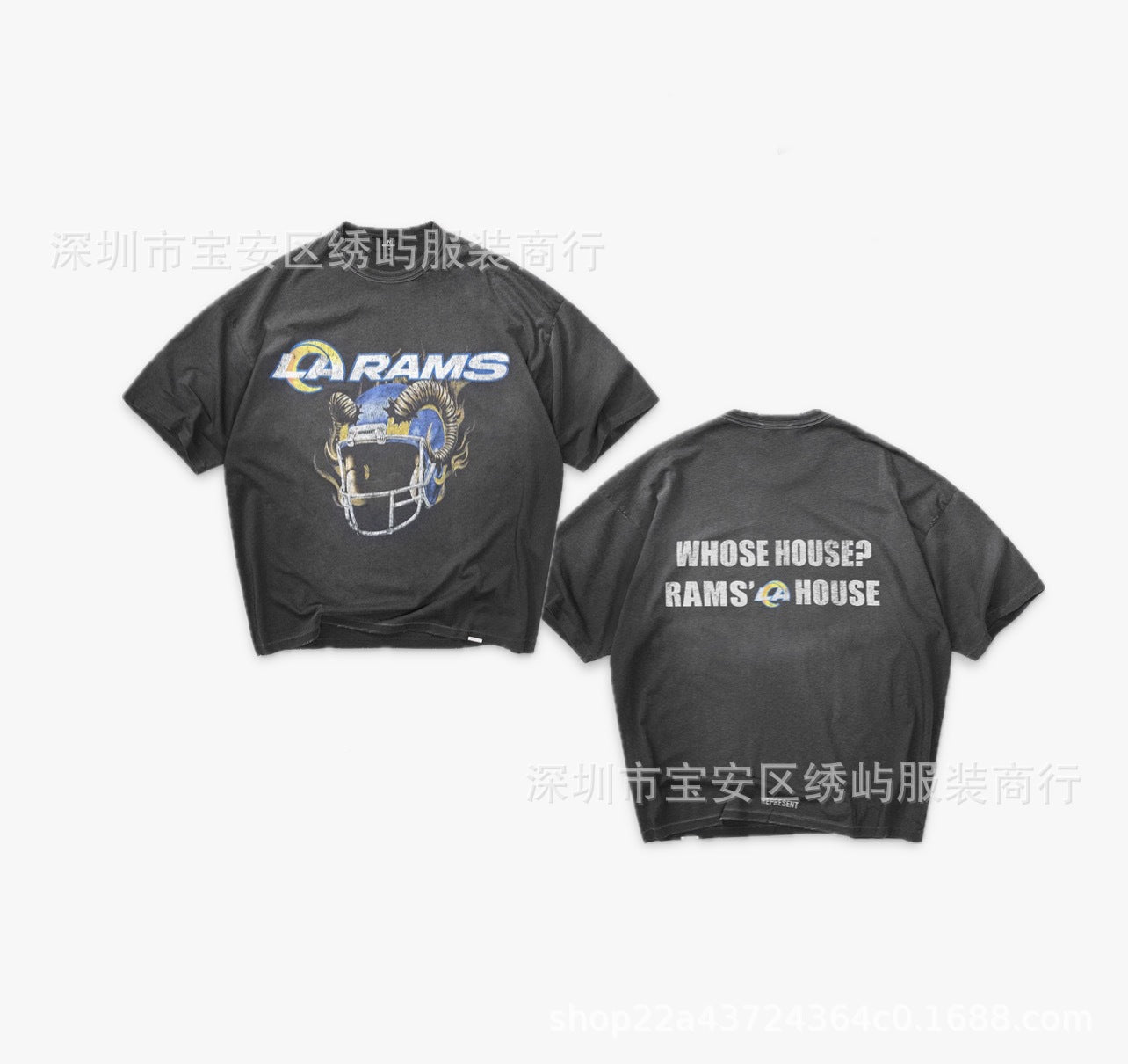 Represent Cartoon Graphic Crew Neck Short Sleeve T Shirt