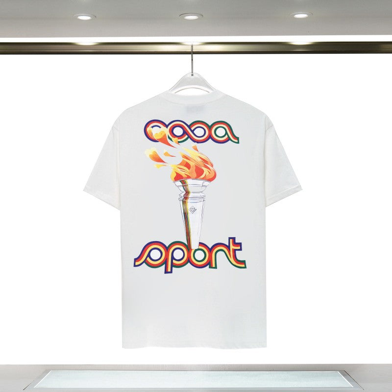 Casablanca Casa Letter Arch Graphic Short Sleeve Tee Streetwear Unisex