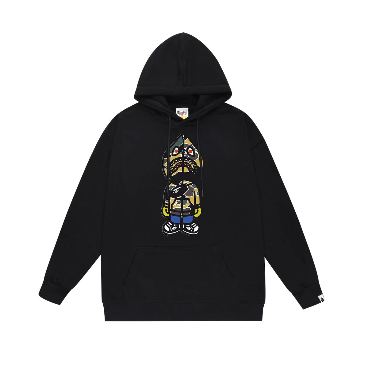 Bape Camo Ape Head Graphic Vintage Washed Oversized Hoodie Streetwear