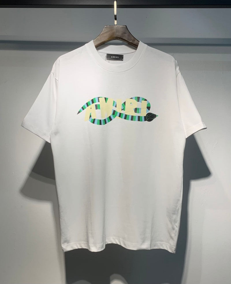 Amiri Multi‑Print Peace Dove Graffiti Oversized Tee Streetwear