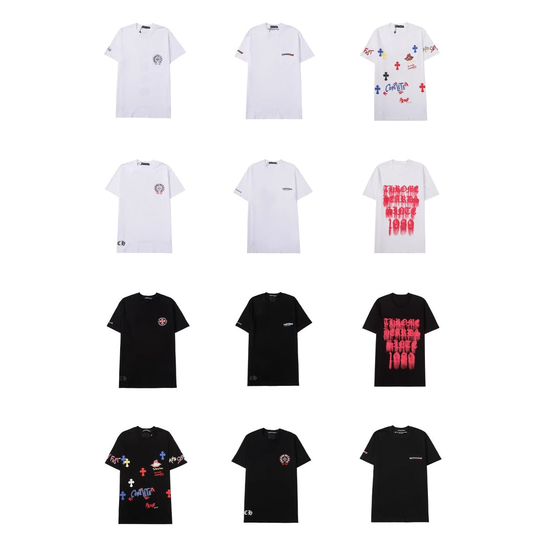 Chrome Hearts Cross Letter Graphic Short Sleeve Tee Streetwear Unisex