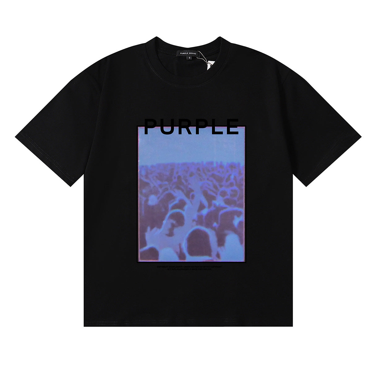 Purple Brand Graphic Tee Loose Unisex Vintage Streetwear T-Shirt