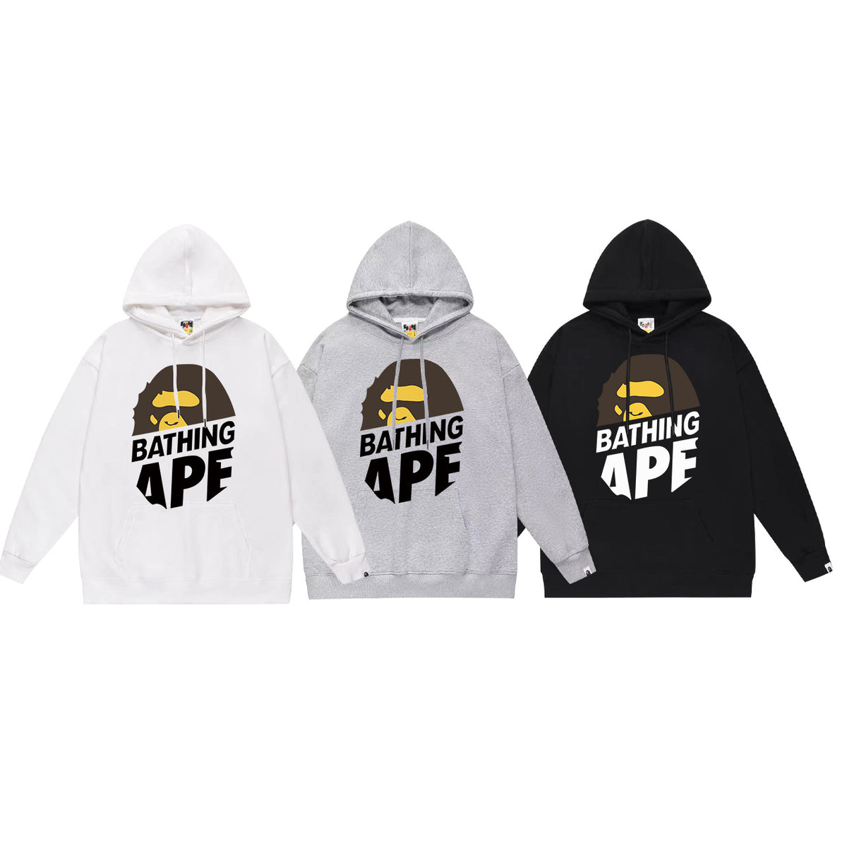 Bape Camo Ape Head Graphic Vintage Washed Oversized Hoodie Streetwear