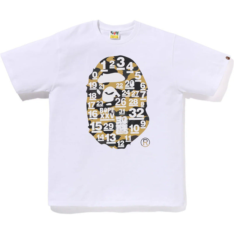 Bape Ape Head Shark Baby Milo Multi‑Print Heavyweight Tee Multi‑Style