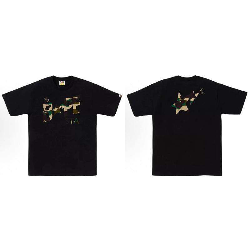 BAPE Ape Head Shark Print Loose Casual Unisex Short Sleeve T-Shirt