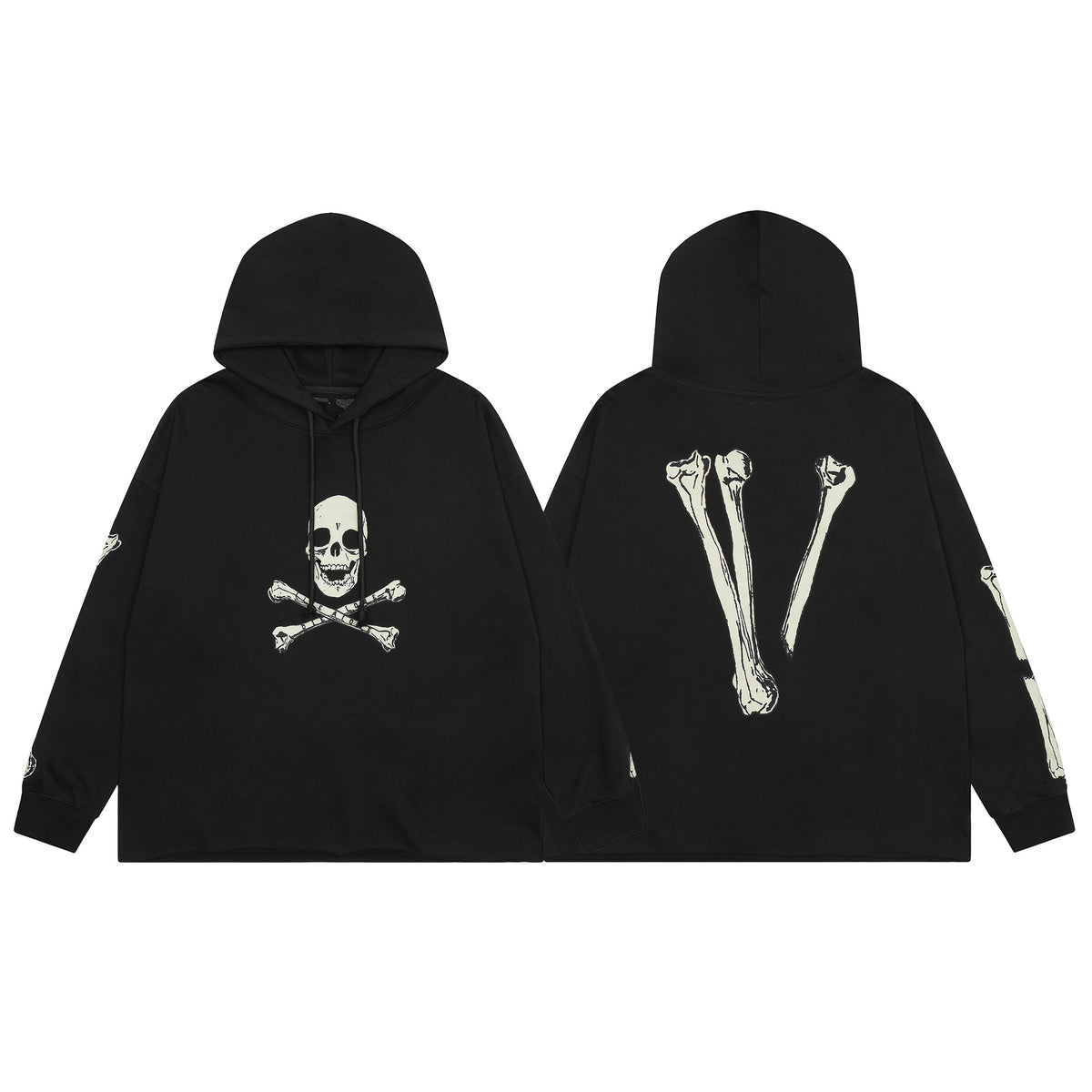 Vlone Friends Big V Logo American Style Unisex Hoodie