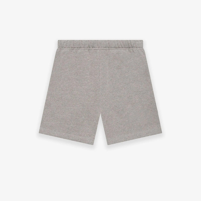 Essentials Flocked Letter Drawstring Streetwear Sweat Shorts