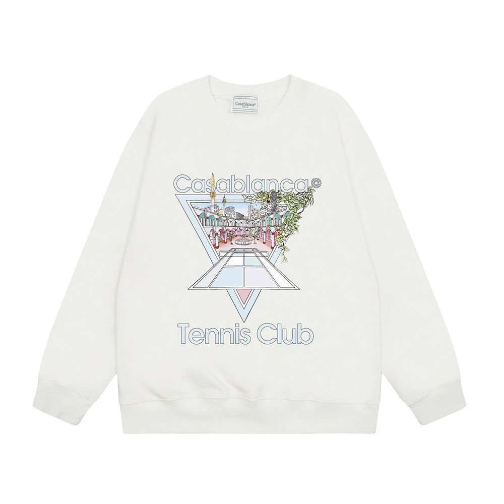 Casablanca Graphic Print Crew Neck French Terry Sweatshirt Unisex