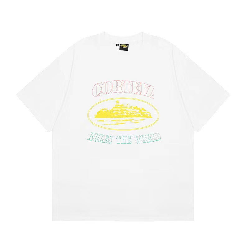 Camiseta de manga corta unisex holgada de streetwear Corteiz Alcatraz RTW