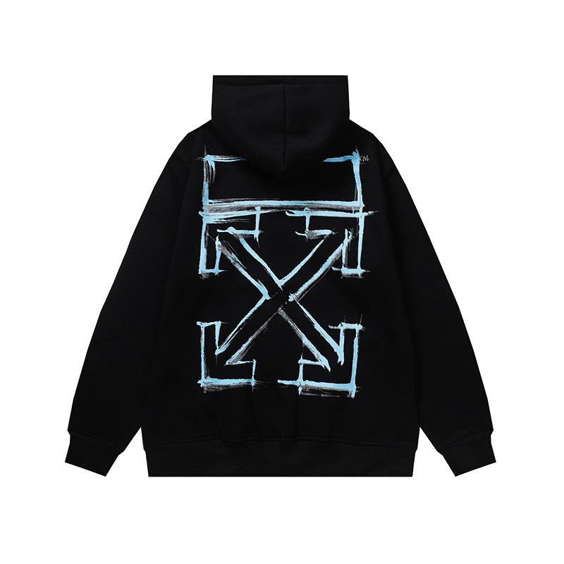 Off-White Arrow Graphic Print Hoodie Streetwear Unisex
