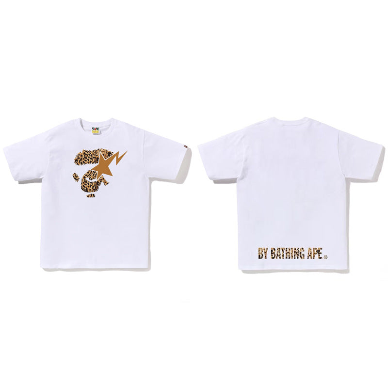 BAPE Ape Head Cartoon Print Loose Unisex Short Sleeve T-Shirt