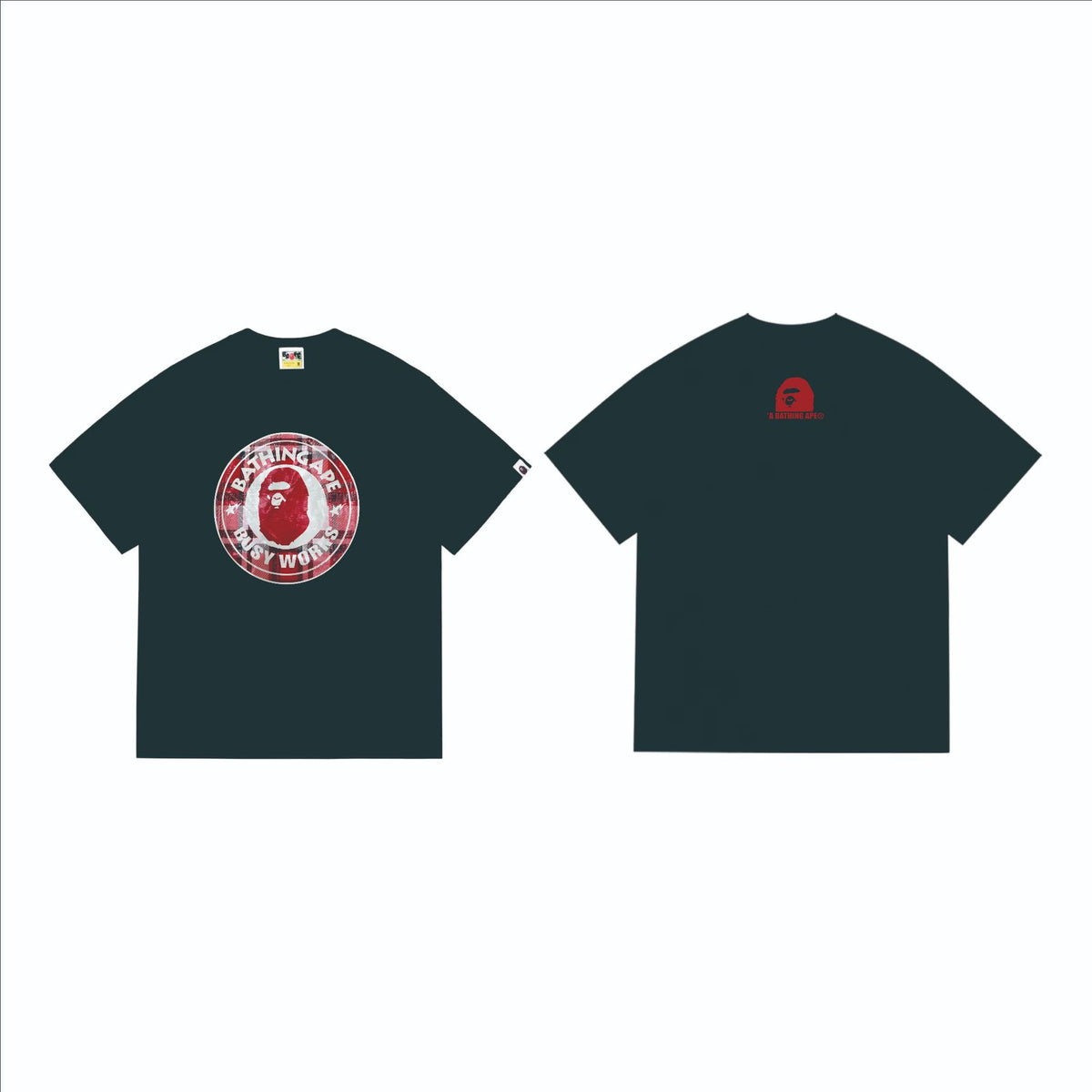 Bape Multi‑Ape‑Head Graphic Oversized Tee Streetwear Unisex