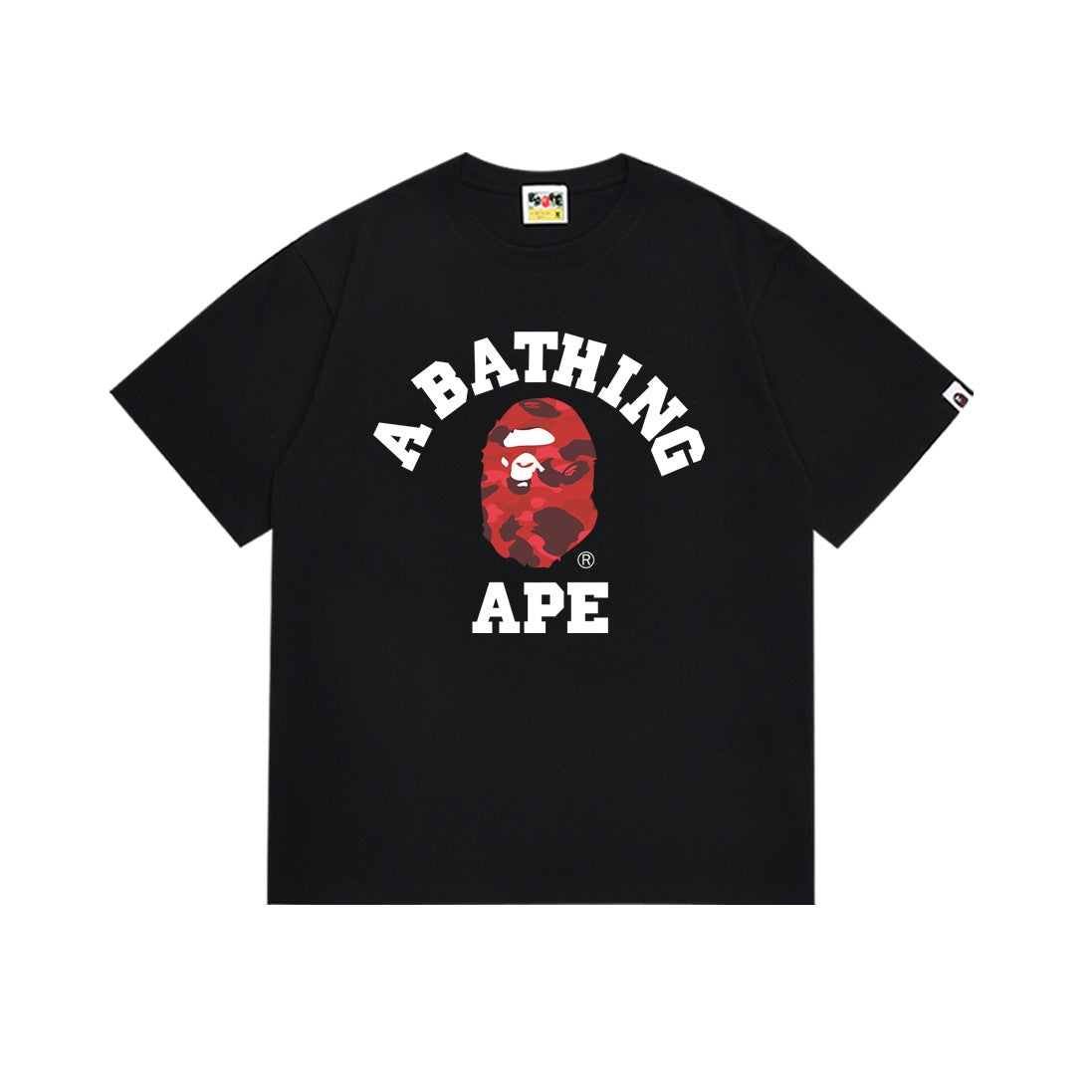 Bape Multi‑Camo Ape Head Graphic Oversized Tee Streetwear Unisex