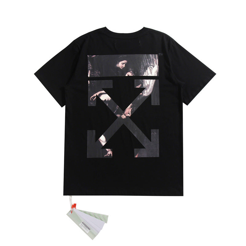 Off White Arrow Graphic Print Short Sleeve Tee Streetwear Unisex