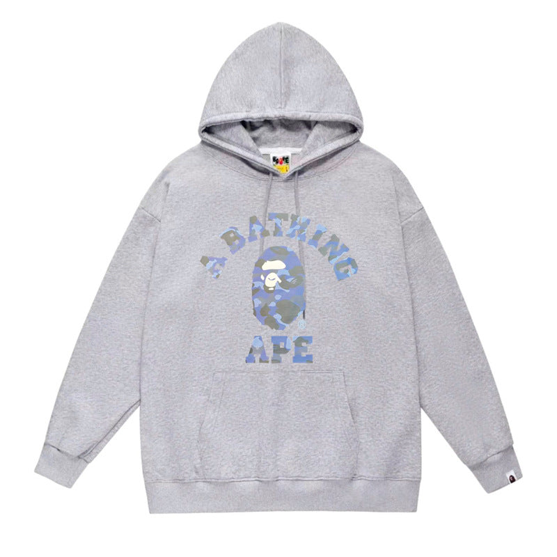 BAPE Ape Head Graphic Hoodie Camo Print Loose Cotton Pullover