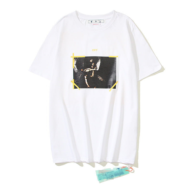 Off White Arrow Graphic Print Short Sleeve Tee Streetwear Unisex