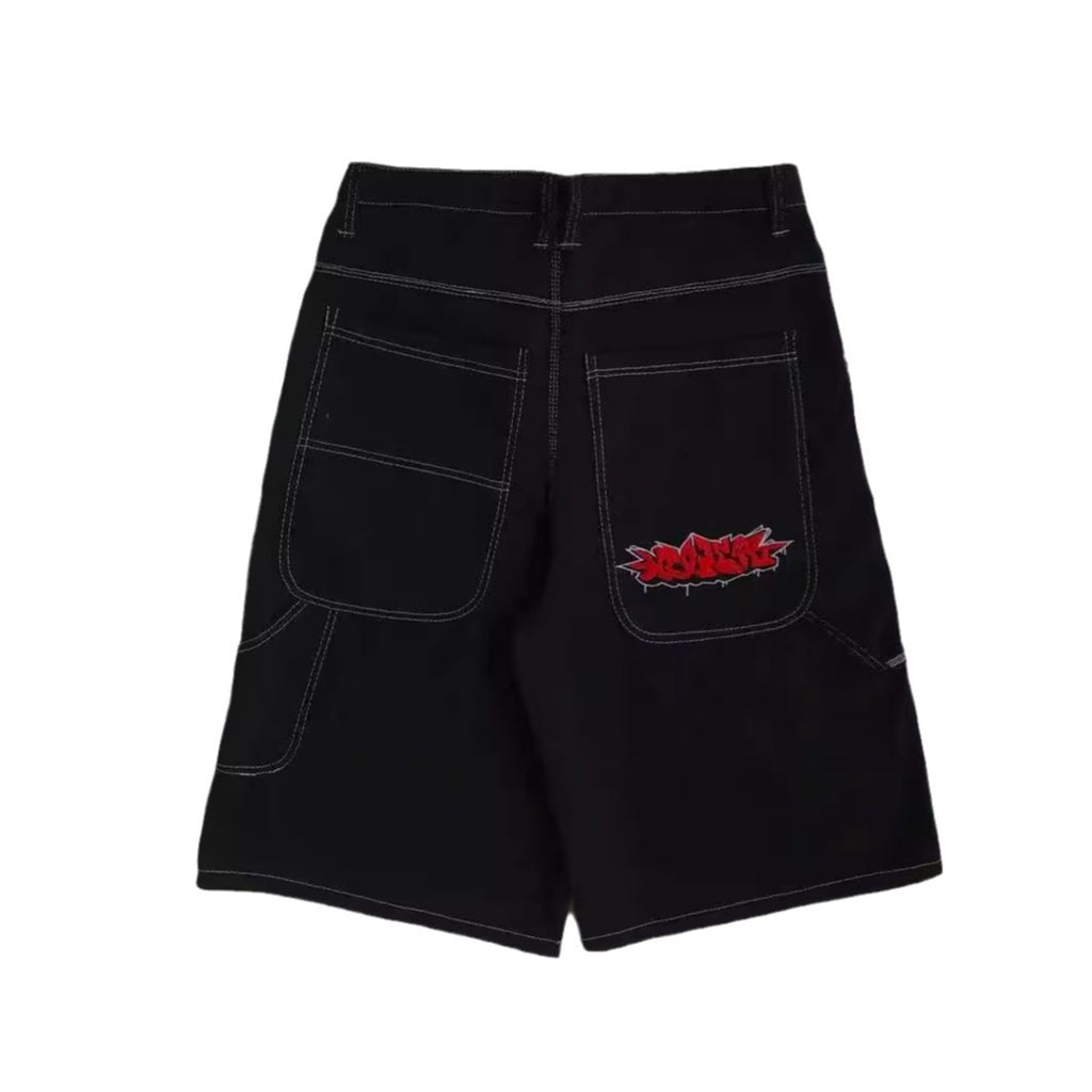 Polar Broken Promises Jaded London Style Y2K Baggy Denim Jort Shorts