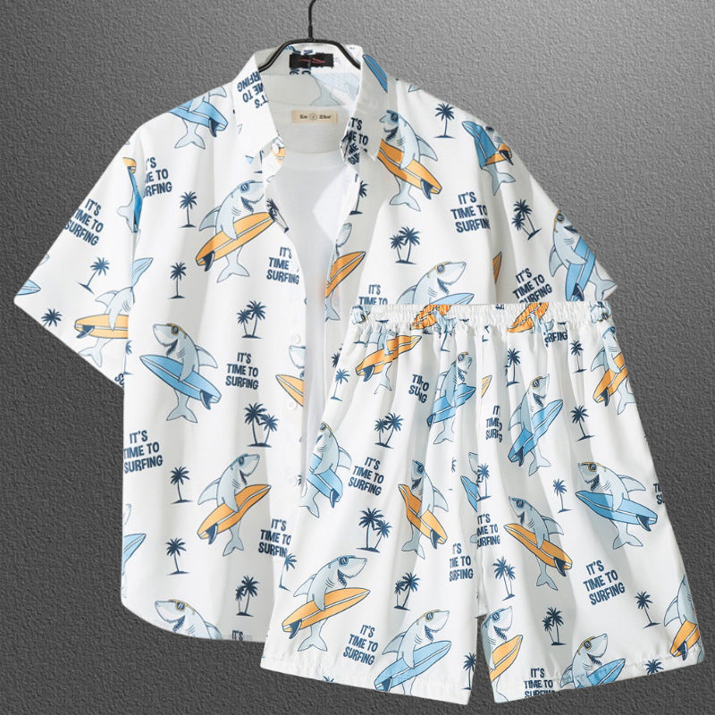 Couple Tropical Floral Short Sleeve Beach Matching Vacation Set 5127-5141