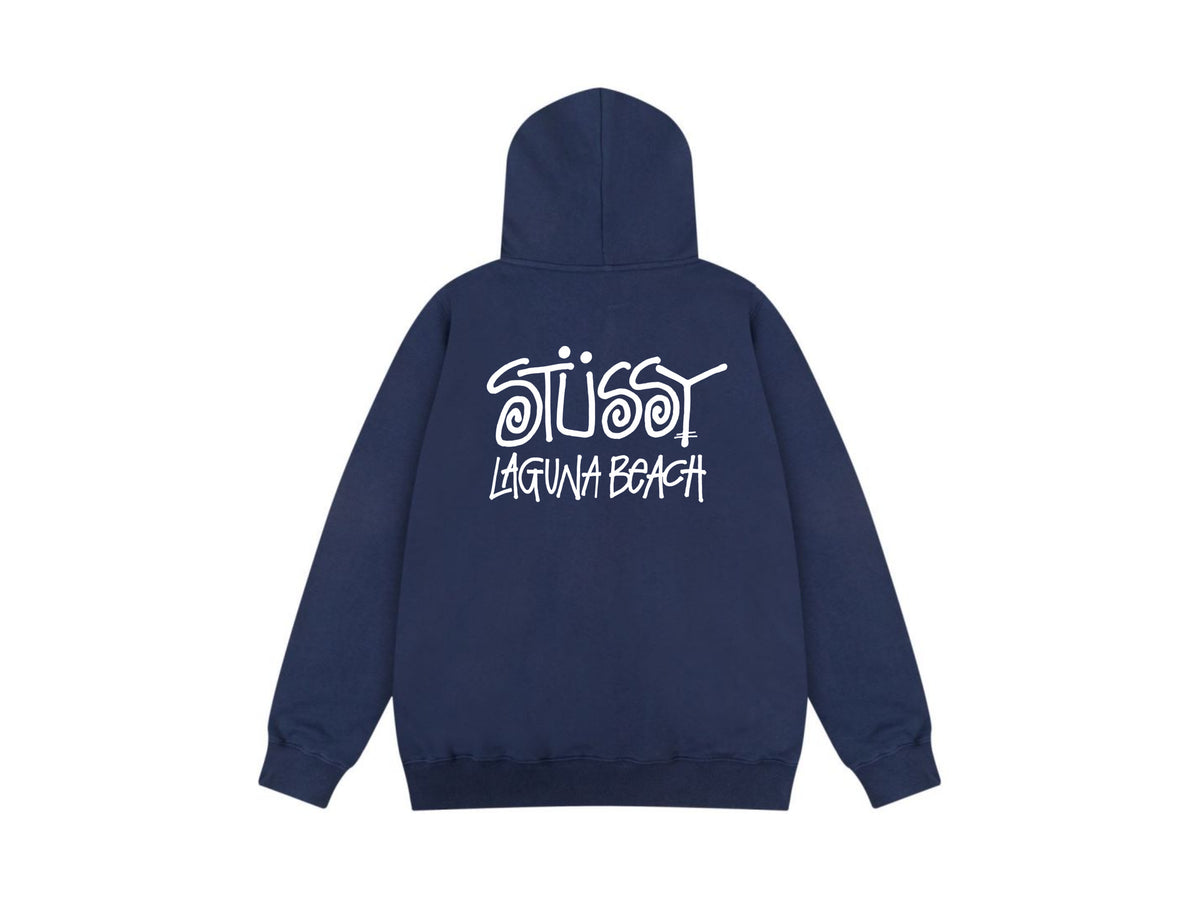 Stussy Zip Up Hoodie Multi Graphic Letter Print Streetwear Jacket