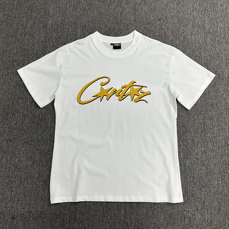 Corteiz Alcatraz Logo Letter Crew Neck Short Sleeve T‑Shirt Unisex