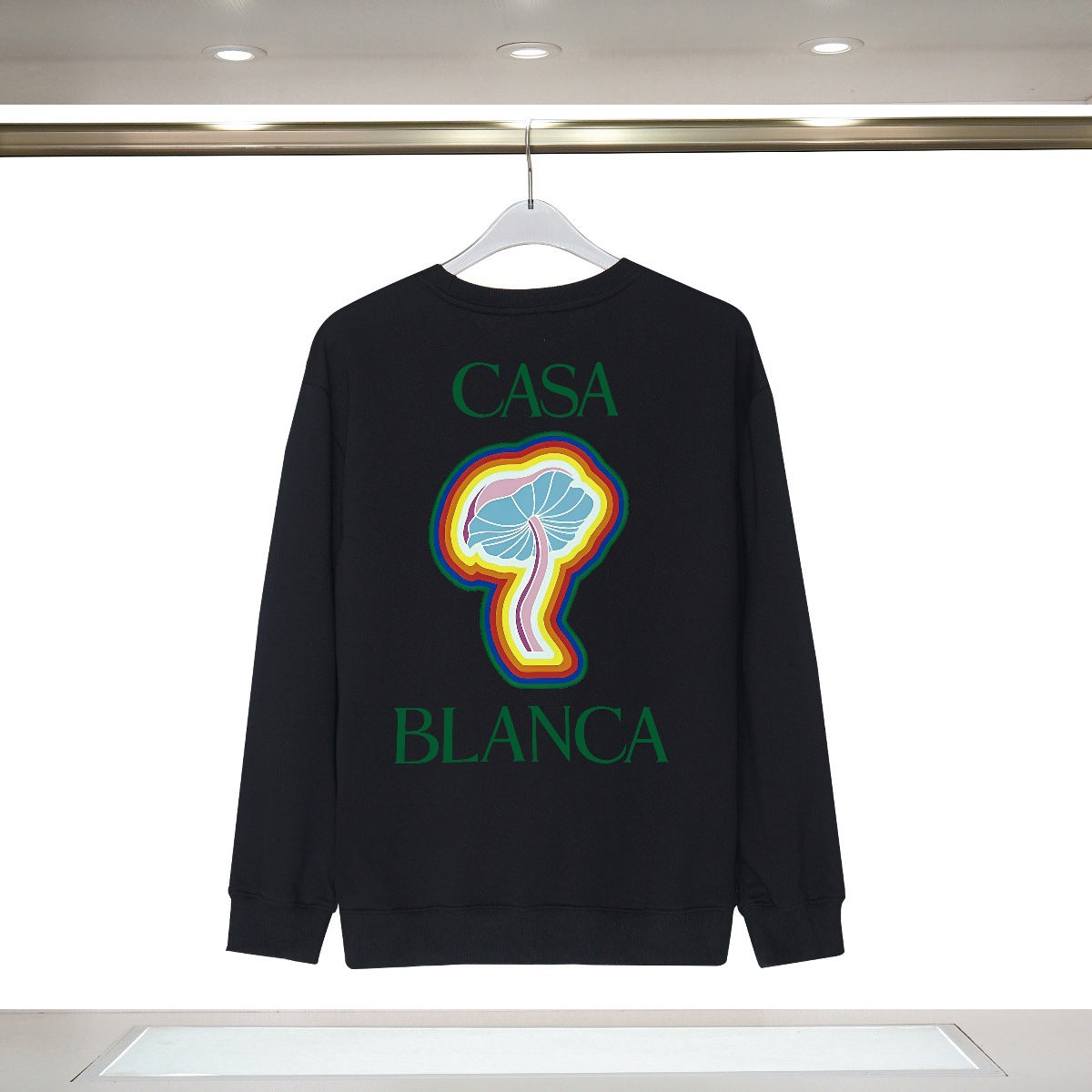 Casablanca Art Graphic Crewneck Sweatshirt Vintage Casual Pullover