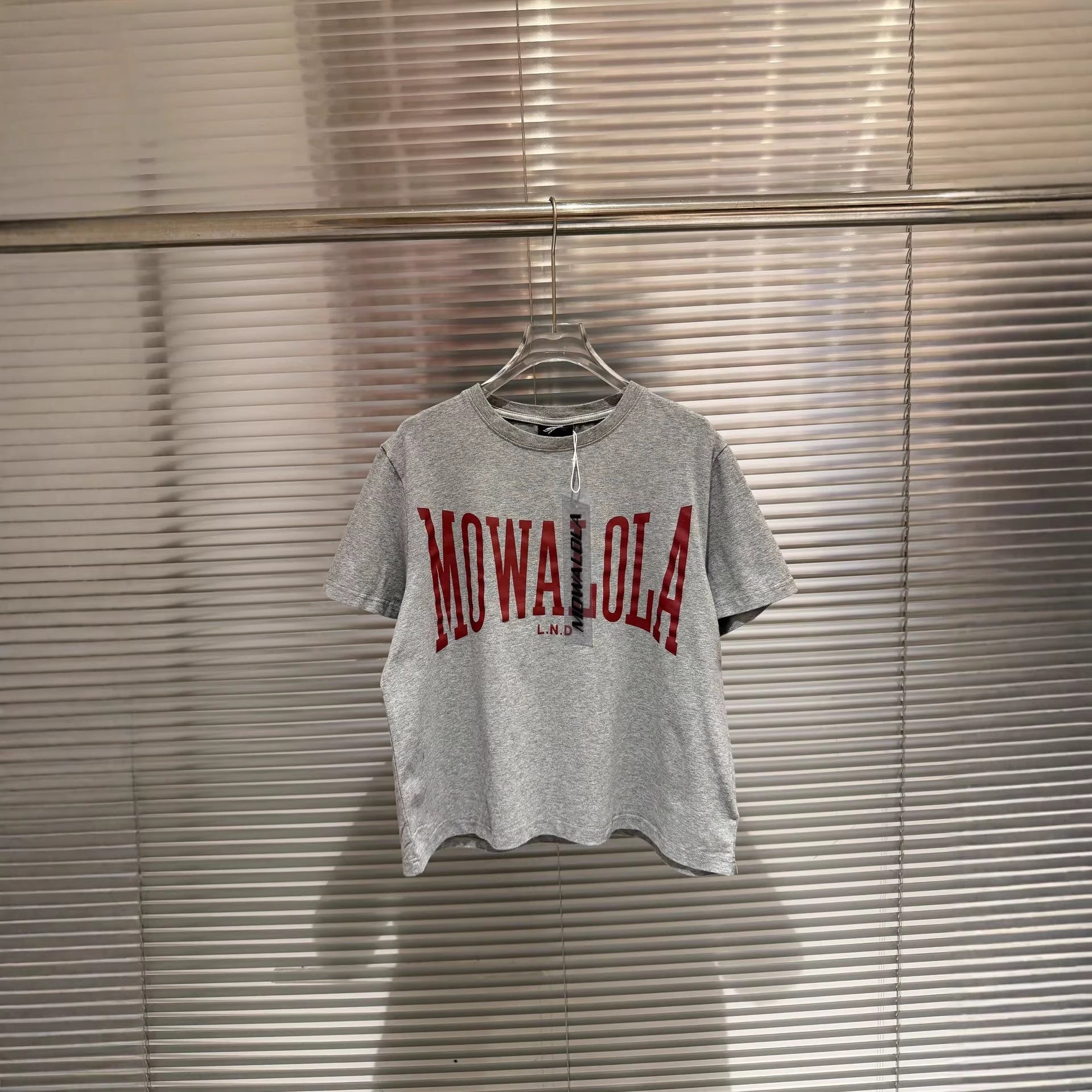 Mowalola Vintage Varsity Letter Print Crew Neck Unisex T Shirt