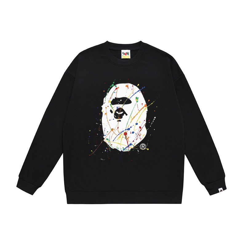BAPE Ape Head Crewneck Sweatshirt Multi Print Streetwear Pullover