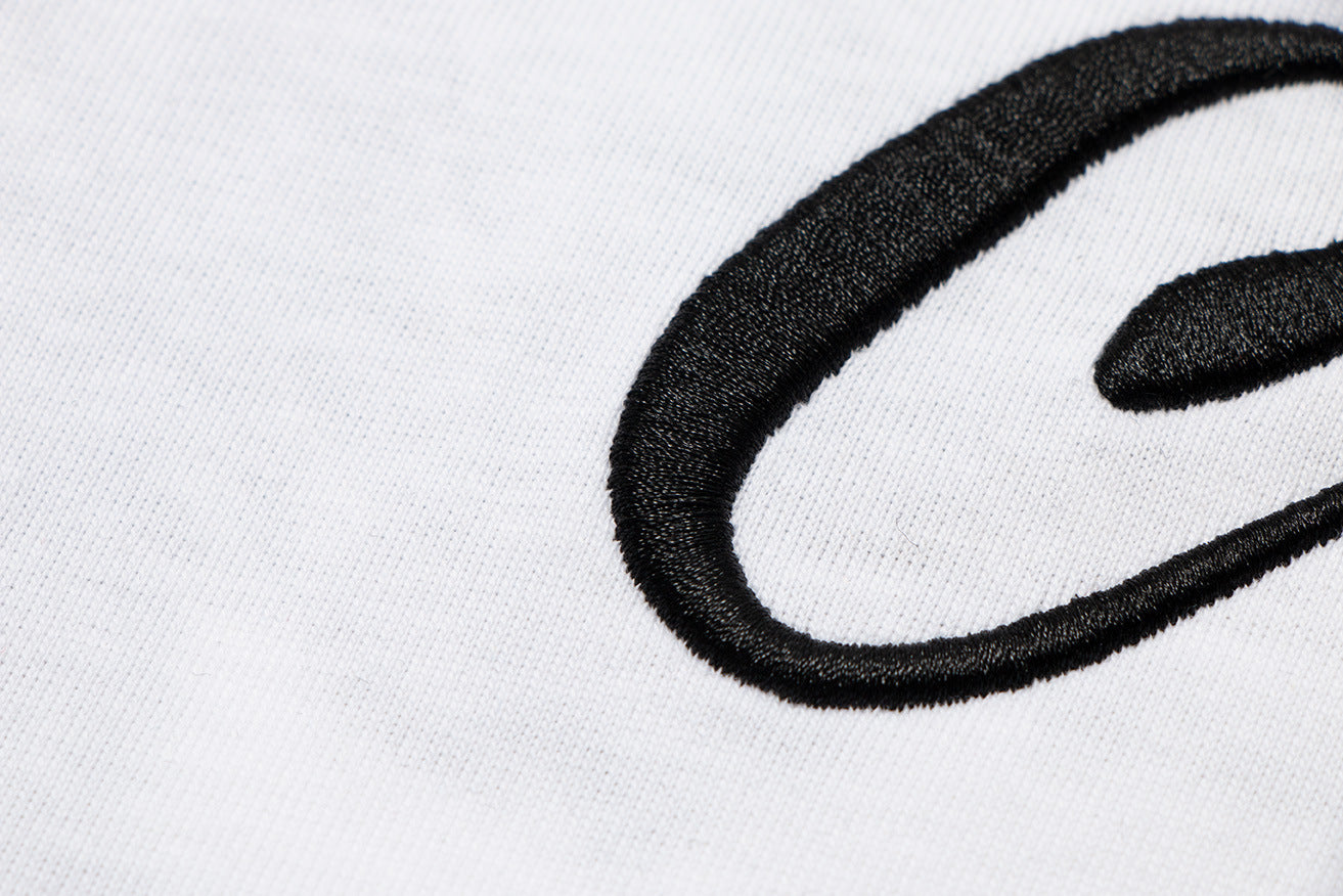 Cav Empt Letter Embroidery Crew Neck Short Sleeve T Shirt Unisex
