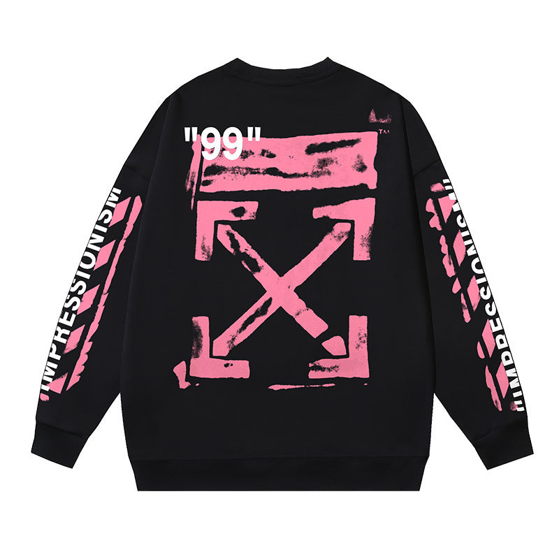 Off-White Multi Graphic Arrow Logo Unisex Crew Neck Sweatshirt