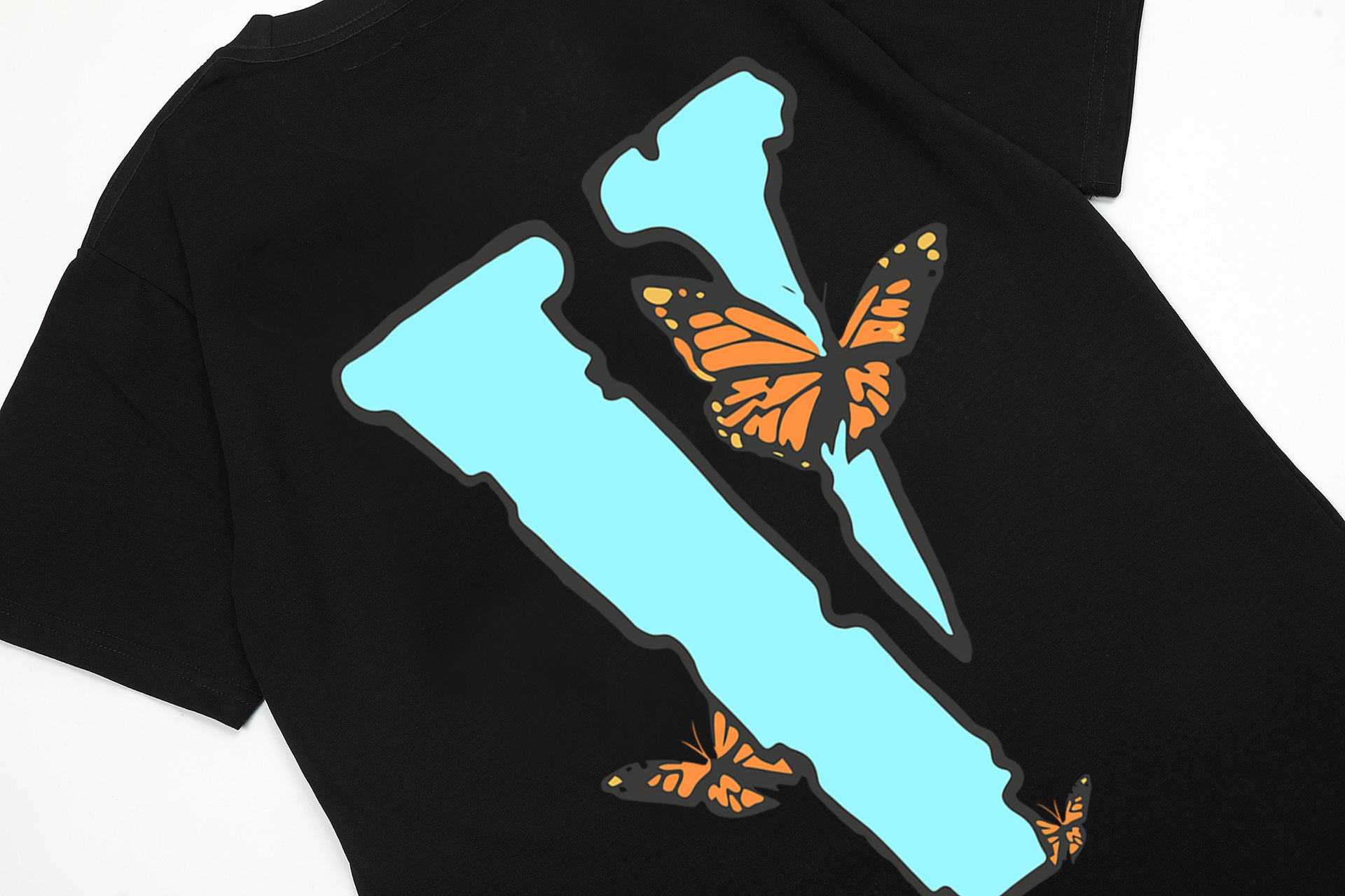 Vlone Big V Letter Graphic Short Sleeve Tee Streetwear Unisex