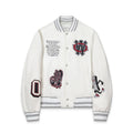 Off White Mobile Letter Embroidery Varsity Baseball Jacket Unisex