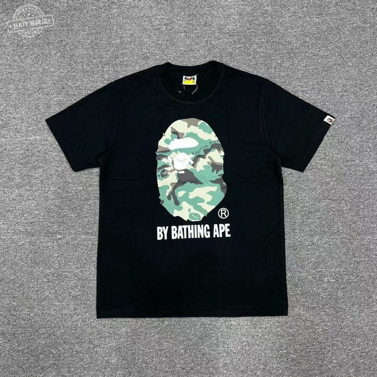 Bape Shark Camo Zip Graphic Oversized Tee Streetwear Unisex