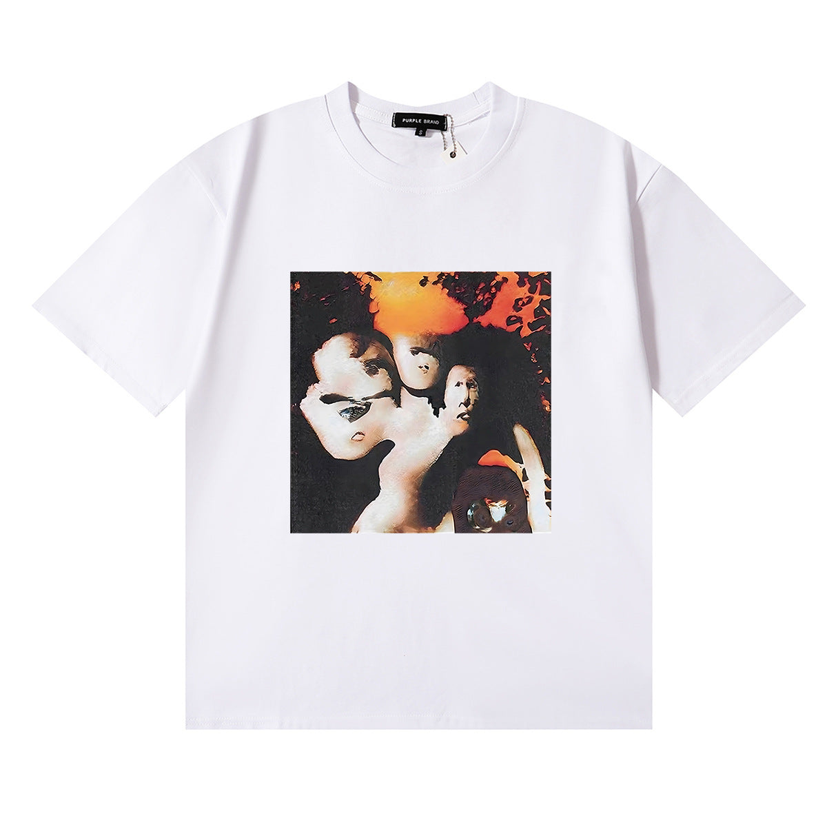 Purple Brand Graphic Tee Loose Unisex Vintage Streetwear T-Shirt