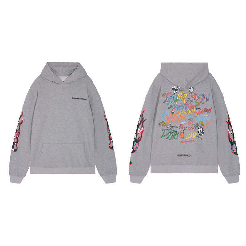 Chrome Hearts Multi‑Cross Graphic Oversized Hoodie Streetwear Unisex