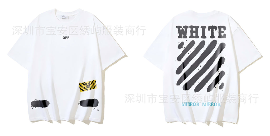 Figure Arrow Graphic Print Streetwear Crew Neck Short Sleeve T Shirt