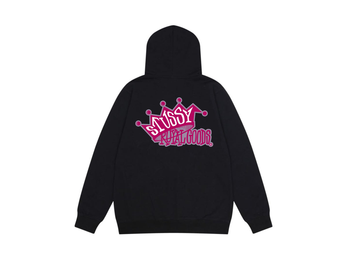 Stussy Zip Up Hoodie Multi Graphic Letter Print Streetwear Jacket