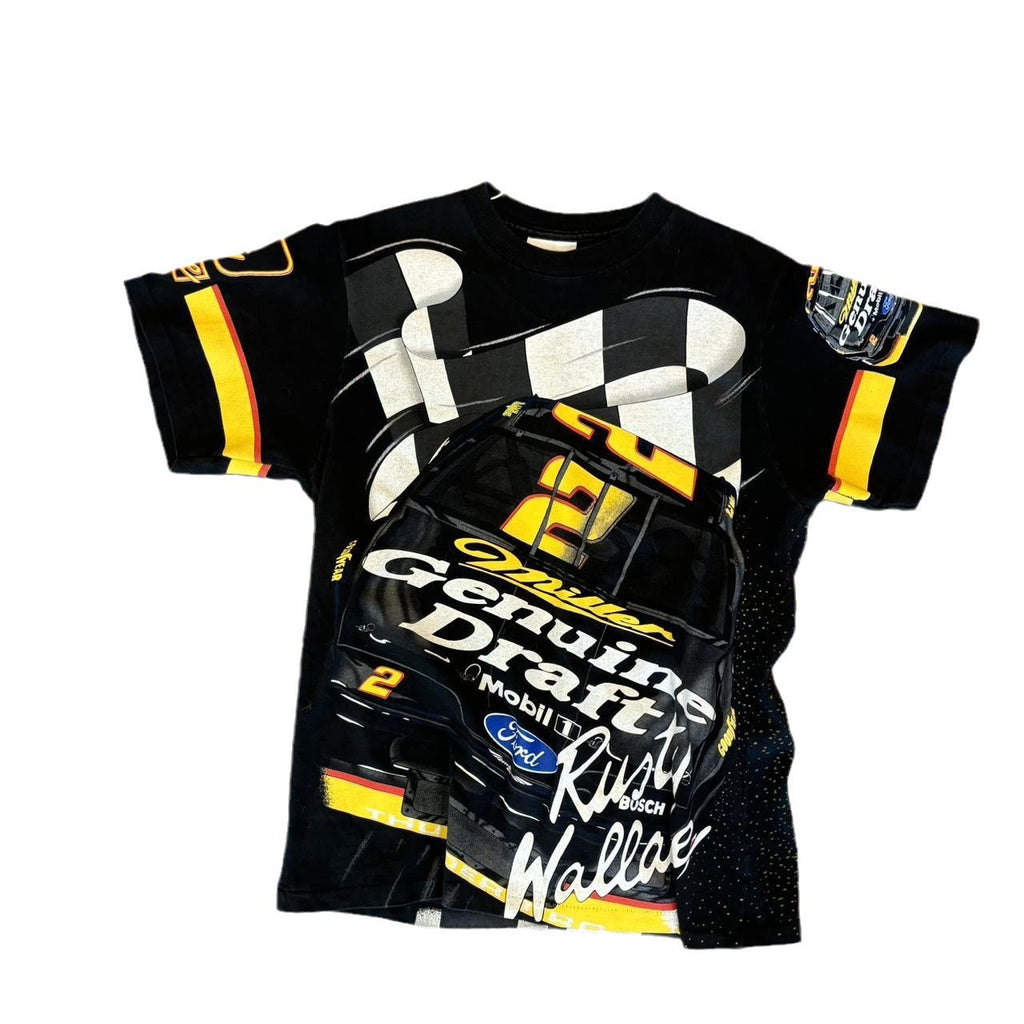 Hunter Scotto Nascar Racing Car Print Crew Neck Short Sleeve T Shirt