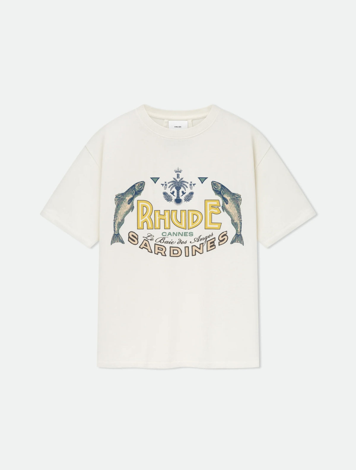 Rhude Vintage Sunset Coconut Tree Graphic Oversized Tee Streetwear