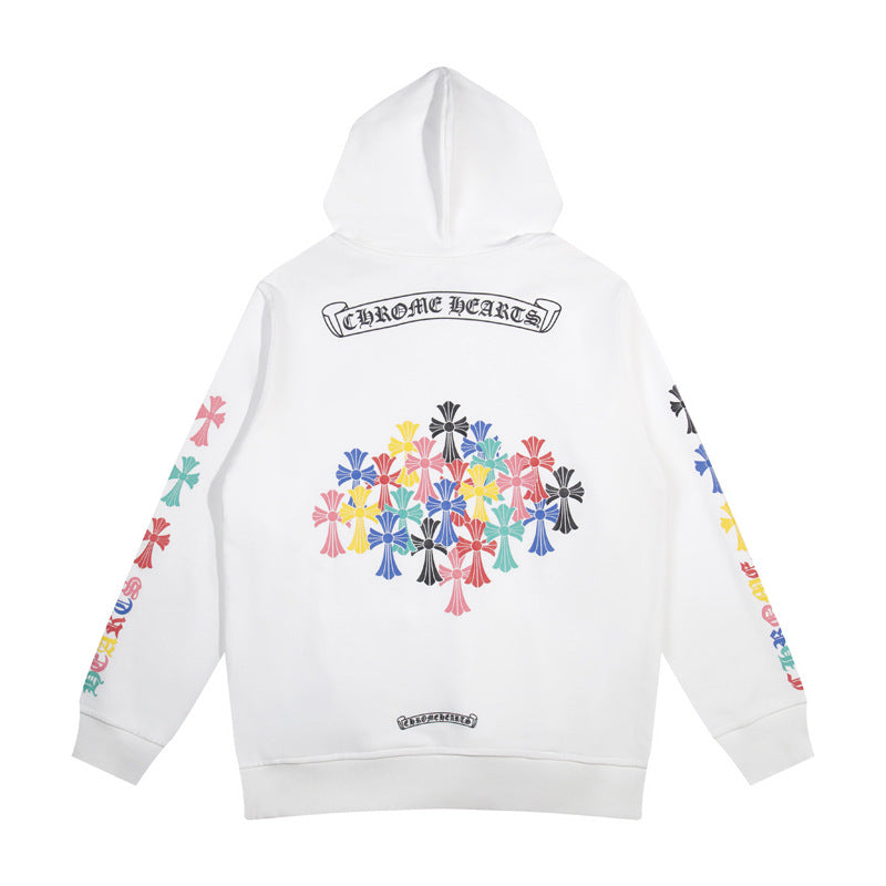 Chrome Hearts Multi‑Cross Graphic Oversized Hoodie Streetwear Unisex